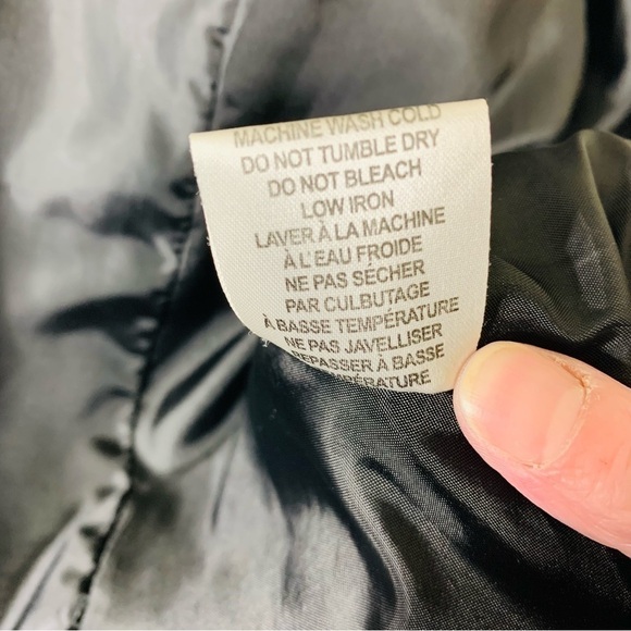 SAGA Lady Fleece Jacket Ombre Black White Novelty Print Cozy Button Down Coat L - Picture 15 of 15